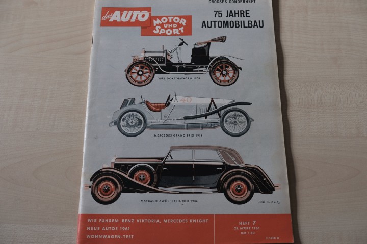 Deckblatt Auto Motor und Sport (07/1961)